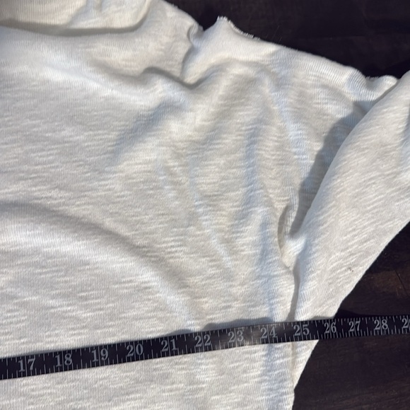 We the Free White Ribbed Slub Cotton Off the Shoulder Long Sleeve Top Size Large - Picture 5 of 6